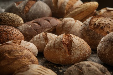 Tasty assortment of loaves and buns