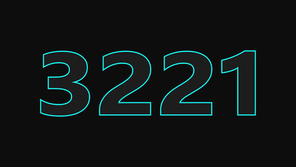 abstract glowing neon number illustration 4k.