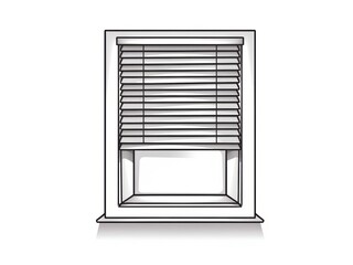 Window with closed blinds in minimalist design  