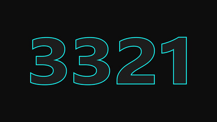 abstract glowing neon number illustration 4k.