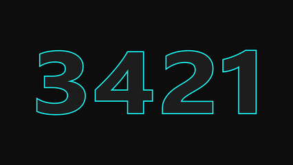 abstract glowing neon number illustration 4k.