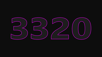 abstract glowing neon number illustration 4k.