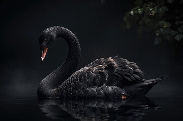 Obraz premium Graceful Shadow of a Swan
