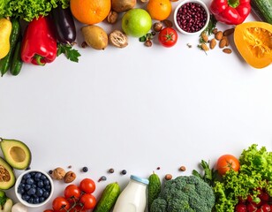 Background with healthy food © holoxolo
