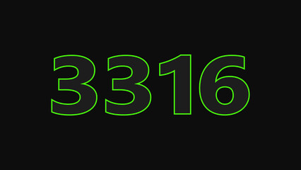 abstract glowing neon number illustration 4k.