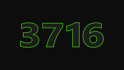 abstract glowing neon number illustration 4k.