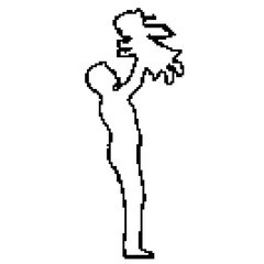 father's day pixel icon, 8-bit. Isolated vector illustration.