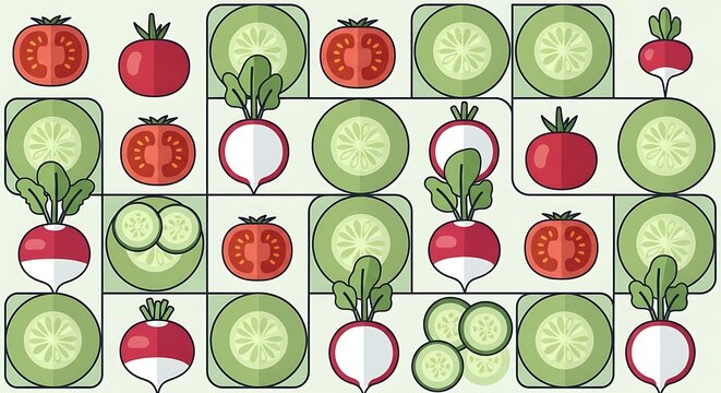 seamless pattern with vegetables