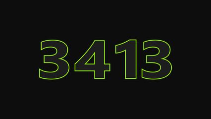 abstract glowing neon number illustration 4k.