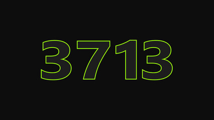 abstract glowing neon number illustration 4k.