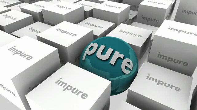 Pure Vs Impure Clean Honest Integrity Trusted 3d Animation