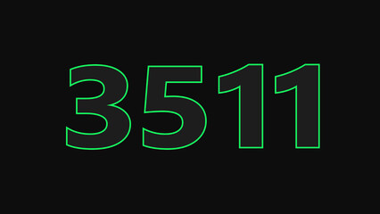 abstract glowing neon number illustration 4k.