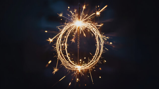 Sparkling letter o on a dark background creates a festive and magical atmosphere for celebrations 