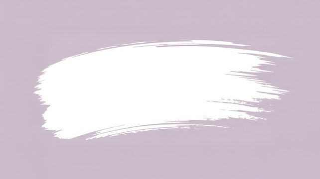 A white brush stroke on a pastel purple background, isolated on white background for design element - Powered by Adobe