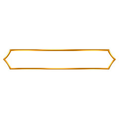 Obraz premium Luxury golden outline frame – Ornamental classic style perfect for premium packaging and labels.