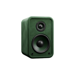 Obraz premium A single green speaker isolated on a transparent background