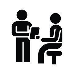 consulting glyph icon illustration vector graphic.eps