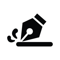  fountain pen glyph icon illustration vector graphic.eps
