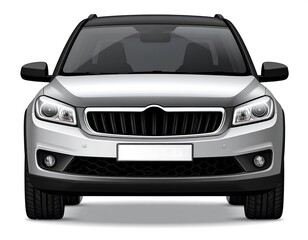 Front view of a silver SUV