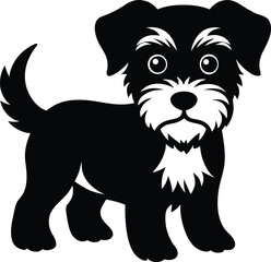 Adorable cartoon dog illustration with playful expression