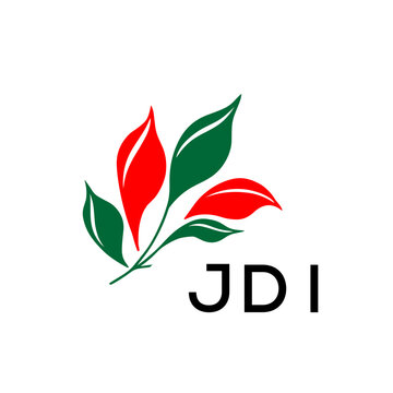 JDI Nature Inspired Minimalist Logo Template, JDI Later Logo, Elegant Botanical Logo with Abstract Leaves, 
