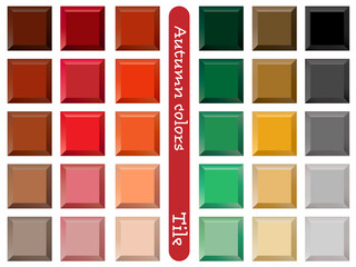 タイル■素材セット（秋色）