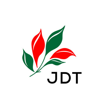 JDT Nature Inspired Minimalist Logo Template, JDT Later Logo, Elegant Botanical Logo with Abstract Leaves, 
