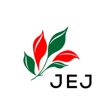 JEJ Nature Inspired Minimalist Logo Template, JEJ Later Logo, Elegant Botanical Logo with Abstract Leaves, 
