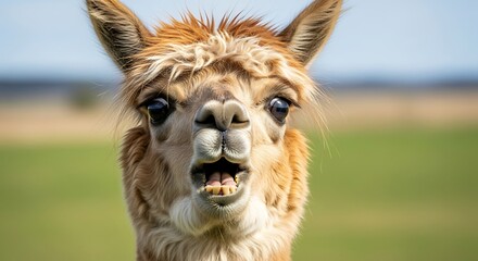 Obraz premium close up of a white alpaca