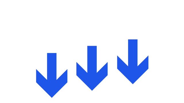 Arrows Animation On Green Screen Background.Blue Arrows Blinking Arrows Direction.Animation Of Arrow Blinking On Green Screen Background.Arrows animation on green background, hd video.