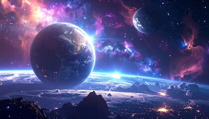 Cosmic vista of an alien world