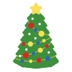 クリスマスツリー　もみの木　イラスト