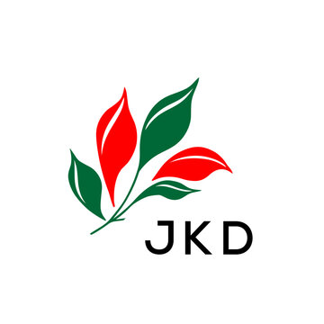 JKD Nature Inspired Minimalist Logo Template, JKD Later Logo, Elegant Botanical Logo with Abstract Leaves, 
