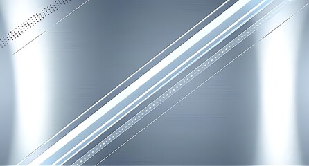 High-tech metallic panel with diagonal glowing lines and vent details, glossy industrial texture with futuristic silver tones. Perfect for backgrounds, sci-fi media, or engineering design.