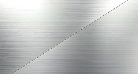 Refined brushed stainless steel plate with subtle horizontal lines and a delicate diagonal division, creating a professional, minimalist metallic background for high-tech or interior use.
