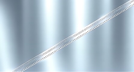 Smooth brushed steel sheet featuring a single clean diagonal stripe and soft light reflections, ideal for modern technology, industrial product, or minimalist background designs.
