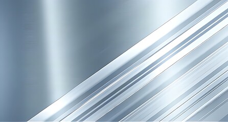 Elegant brushed silver metal surface with soft diagonal light reflections, giving a clean, futuristic and modern industrial look, perfect for tech backgrounds or premium product mockups.
