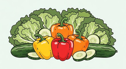 vegetables on a white background