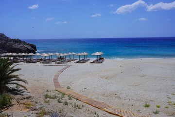 view of the beach, Crete, Greece
