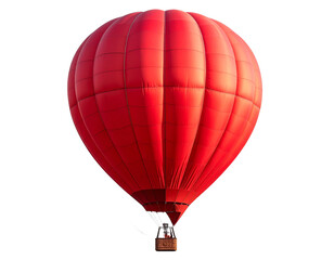 Fototapeta premium Bright Scarlet Hot-Air Balloon – Floating Adventure Travel Icon PNG