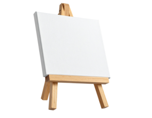  Empty Painting Canvas on Wooden Easel for Art and Creativity Concept