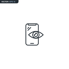 Preview, linear style sign for mobile concept and web design