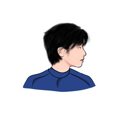 Close-Up Side View of a Male Head