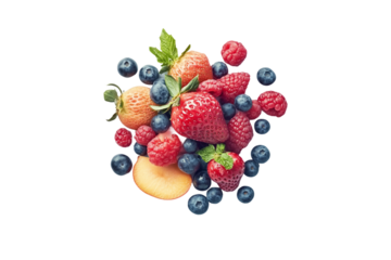 Artistic baking prompt with fruity sweetness isolated on transparent background