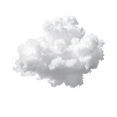 Cumulus cloud formation isolated on a deep black background, showcasing soft, fluffy textures and billowing shapes with varying shades of white creating depth and realism; a serene and dreamy visual.