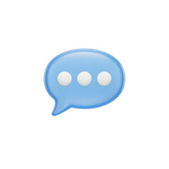 Naklejka premium chat icon on blue button