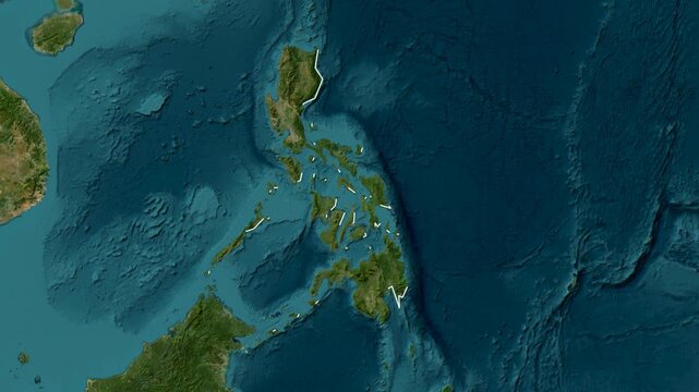 animated map of the Philippines 1080 footages