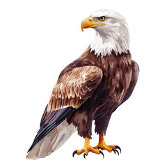 Obraz premium Eagle, watercolor vector, isolated on a white background.