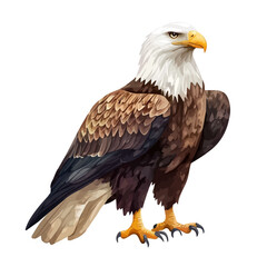 Eagle, watercolor illustration vector, isolated on a white background.