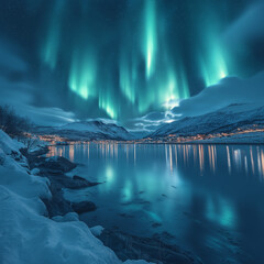 Aurora Borealis in Tromsø, Norway 